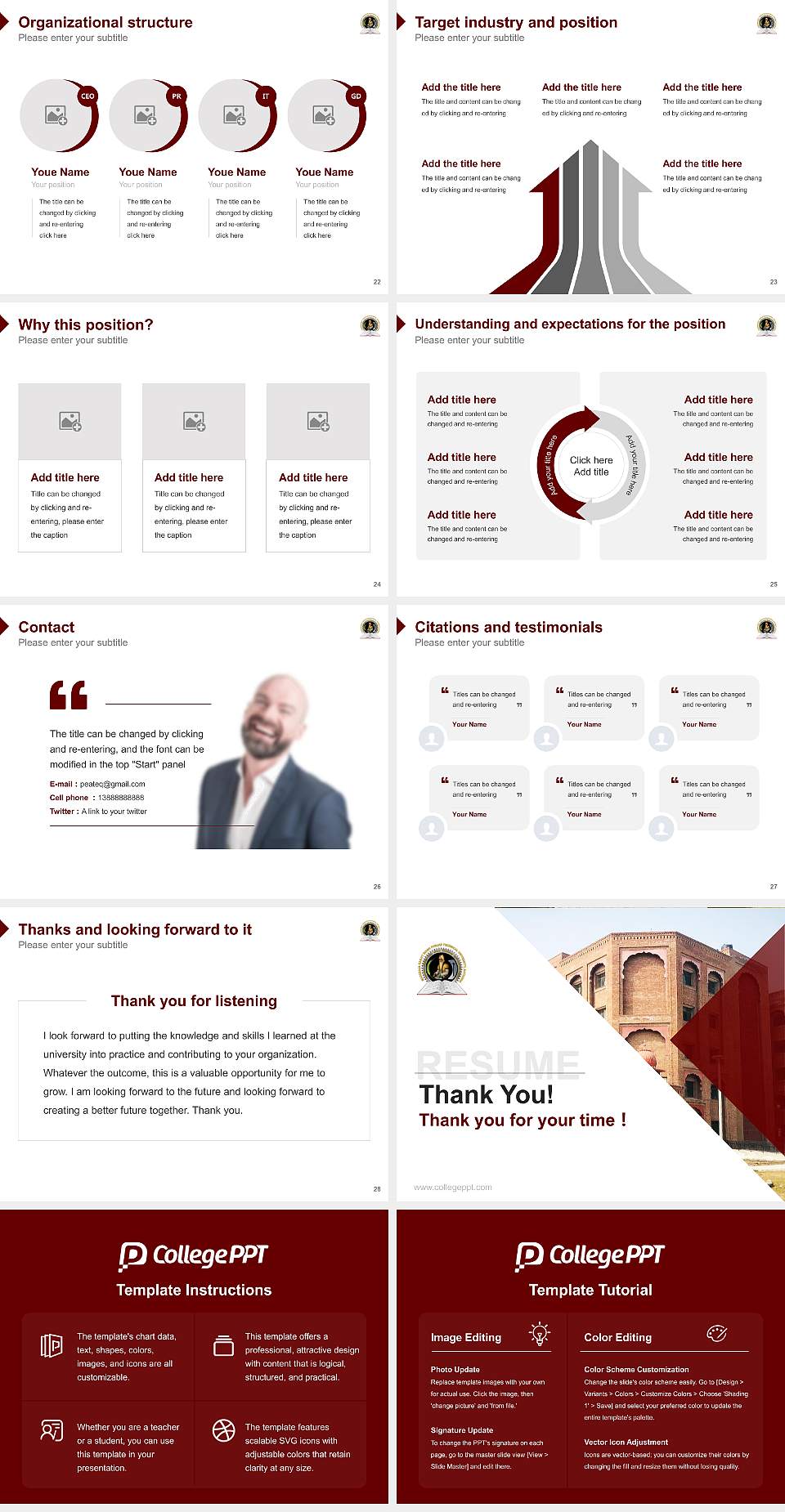 Maharaja Ranjit Singh Punjab Technical University Resume PPT Template4:3 ratio PPT effect preview image4