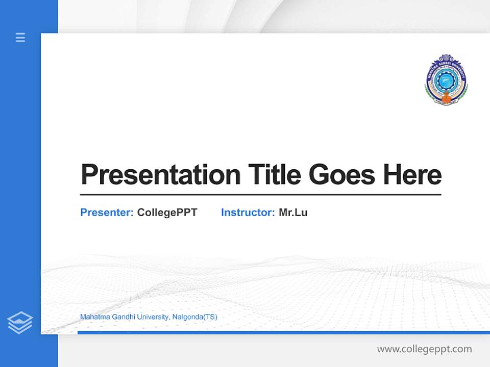 Mahatma Gandhi University, Nalgonda(TS) Thesis Proposal/Graduation Defense PPT Template4:3 ratio PPT effect preview image5