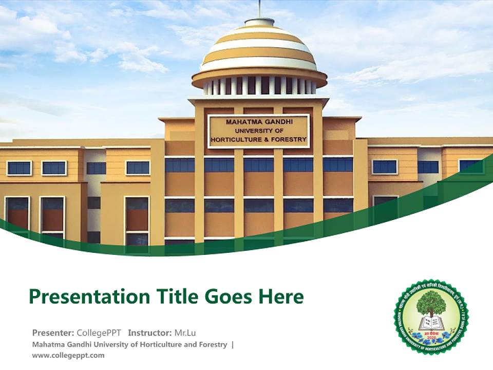 Mahatma Gandhi University of Horticulture and Forestry Course/Courseware Creation PPT Template4:3 ratio PPT effect preview image5