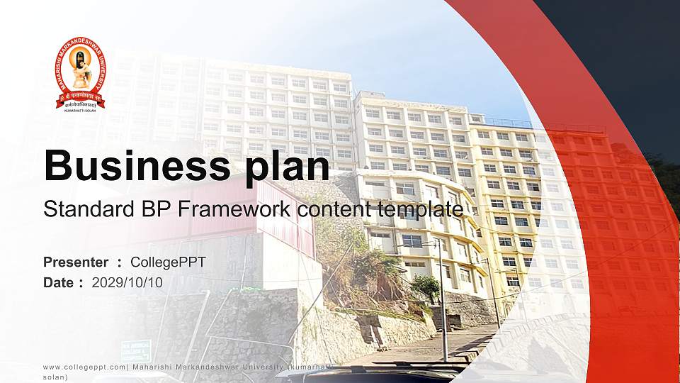 Maharishi Markandeshwar University (kumarhatti solan) Competition/Entrepreneurship Contest PPT Template16:9 ratio PPT effect preview image