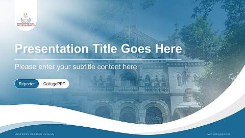 Maharashtra State Skills University Lecture Sharing and Networking Event PPT Template