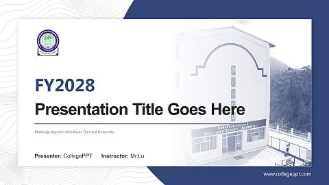Maharaja Agrasen Himalayan Garhwal University Academic Presentation/Research Findings Report PPT Template