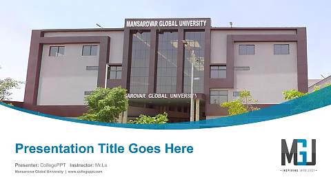 Mansarovar Global University Course/Courseware Creation PPT Template