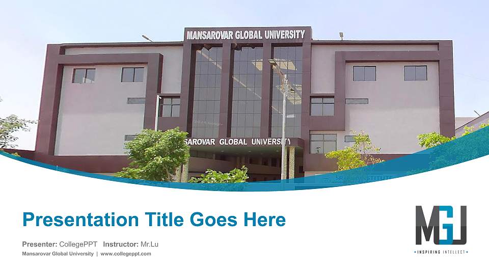 Mansarovar Global University Course/Courseware Creation PPT Template16:9 ratio PPT effect preview image