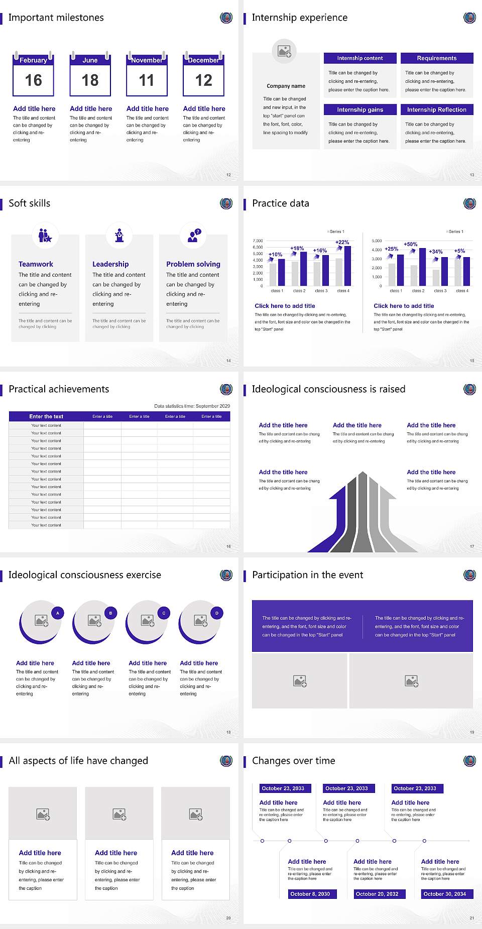 Maharishi Dayanand University National Scholarship Defense PPT Template4:3 ratio PPT effect preview image3