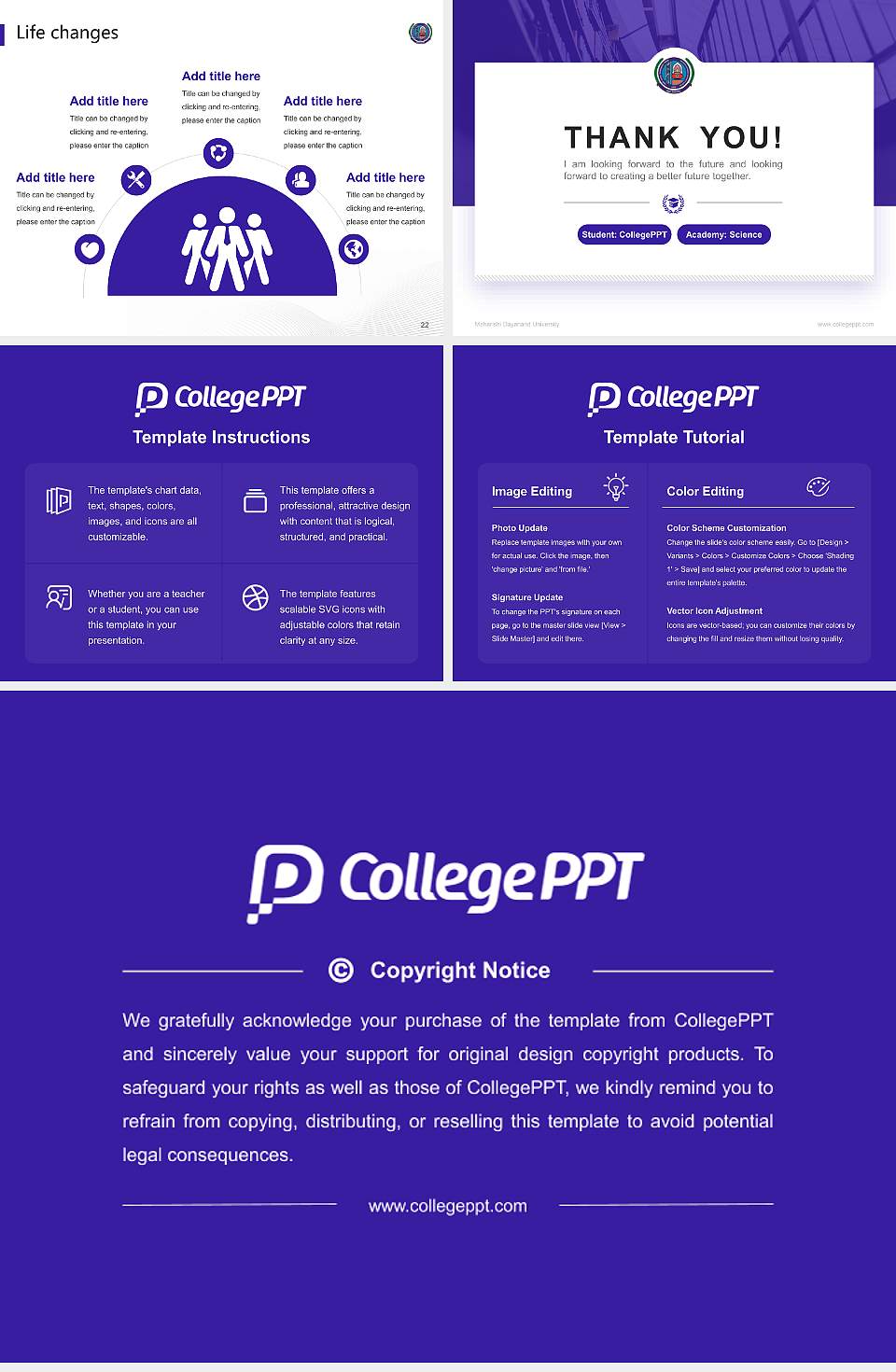 Maharishi Dayanand University National Scholarship Defense PPT Template4:3 ratio PPT effect preview image4