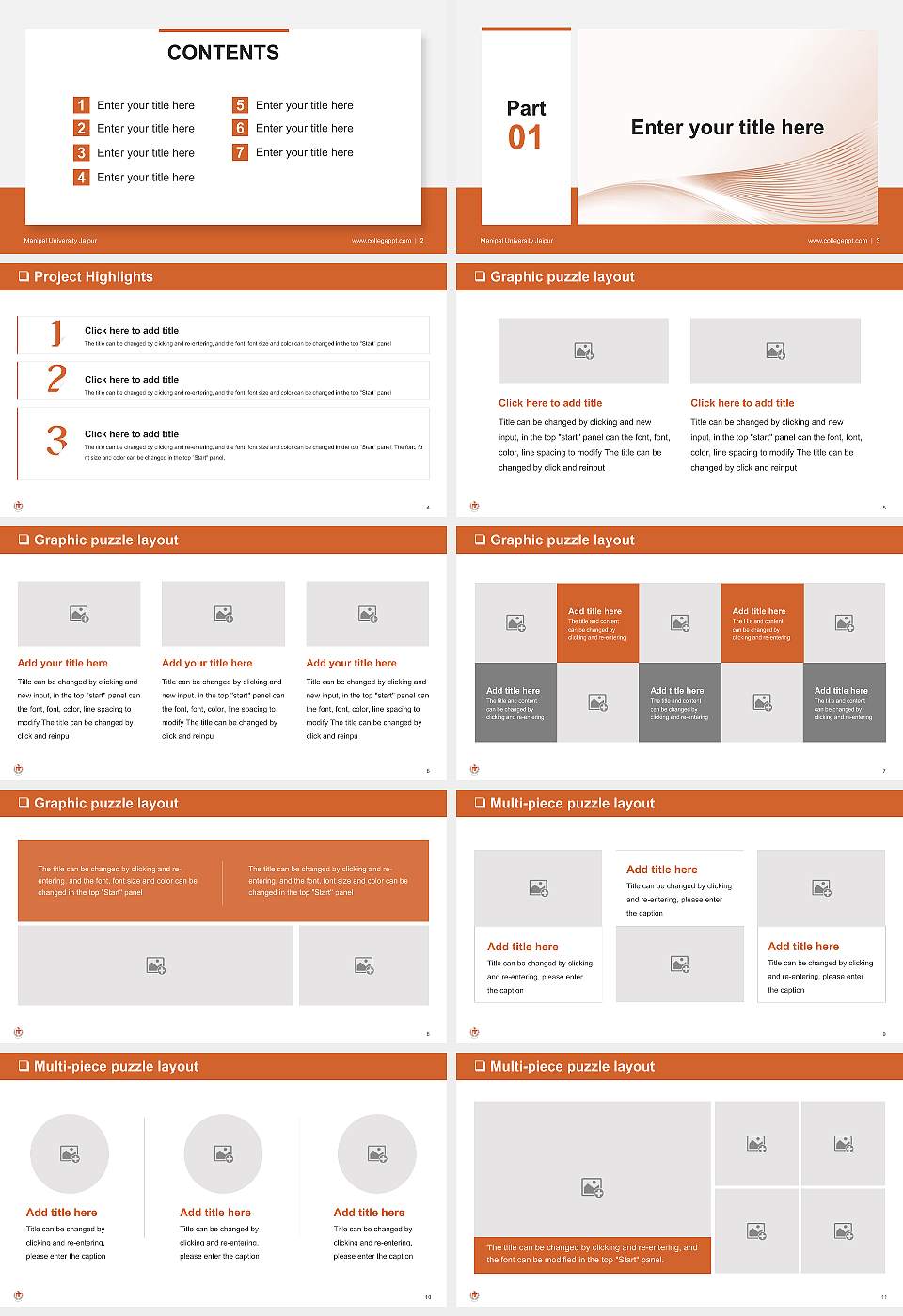 Manipal University Jaipur General PPT Template16:9 ratio PPT effect preview image2