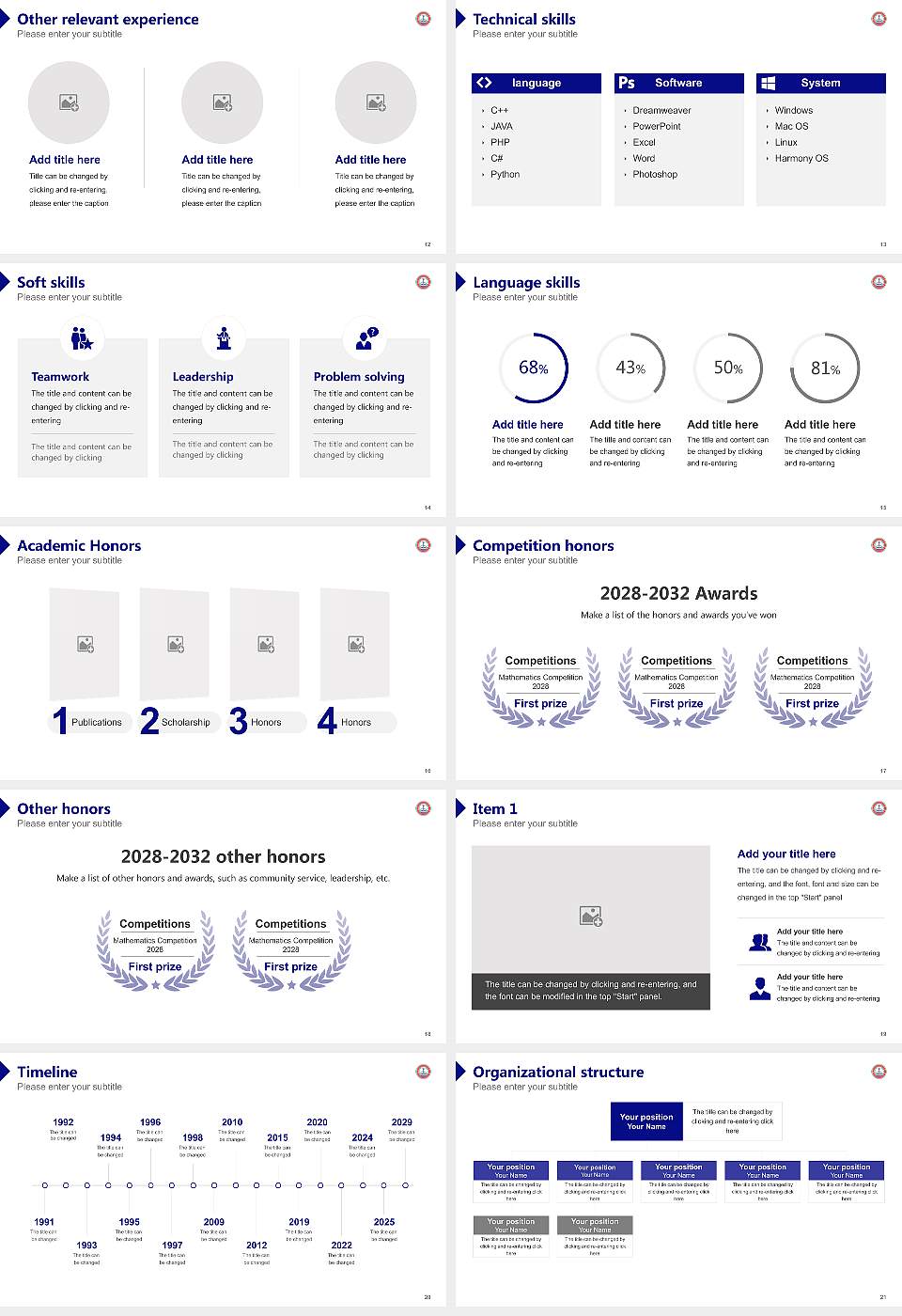 Maharaja Surajmal Brij University Resume PPT Template16:9 ratio PPT effect preview image3
