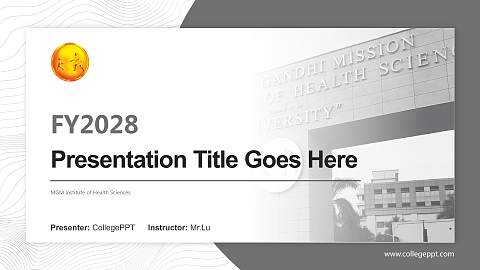 MGM Institute of Health Sciences Academic Presentation/Research Findings Report PPT Template