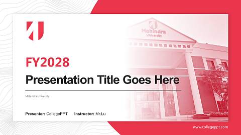 Mahindra University Academic Presentation/Research Findings Report PPT Template