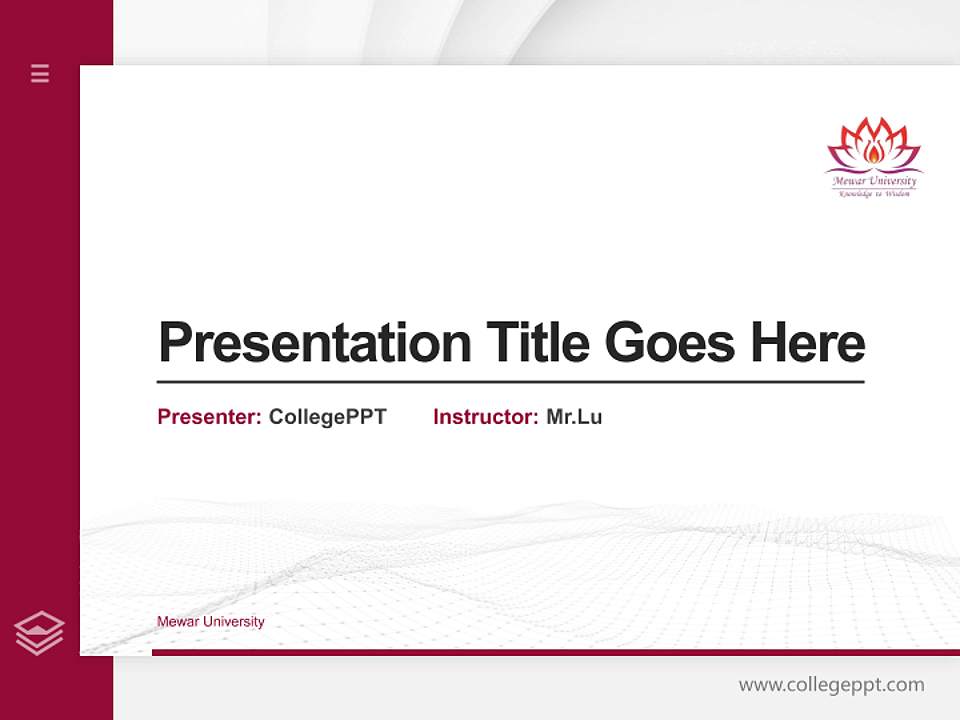 Mewar University Thesis Proposal/Graduation Defense PPT Template4:3 ratio PPT effect preview image5