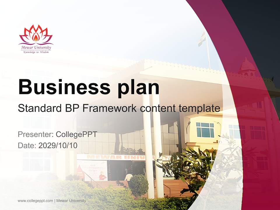 Mewar University Competition/Entrepreneurship Contest PPT Template4:3 ratio PPT effect preview image9