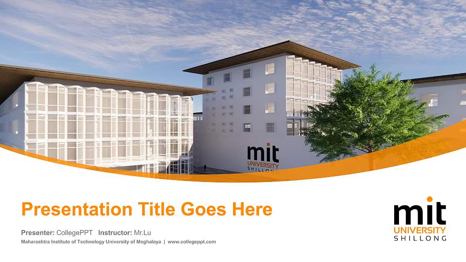 Maharashtra Institute of Technology University of Meghalaya Course/Courseware Creation PPT Template16:9 ratio PPT effect preview image