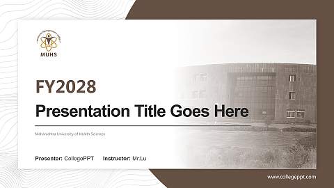 Maharashtra University of Health Sciences Academic Presentation/Research Findings Report PPT Template