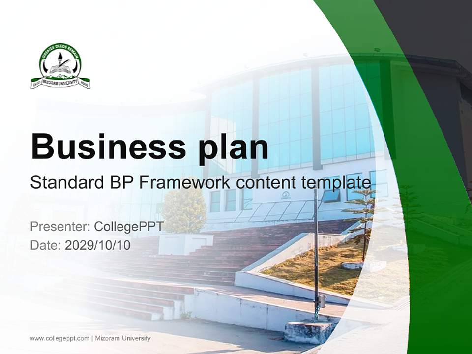 Mizoram University Competition/Entrepreneurship Contest PPT Template4:3 ratio PPT effect preview image9