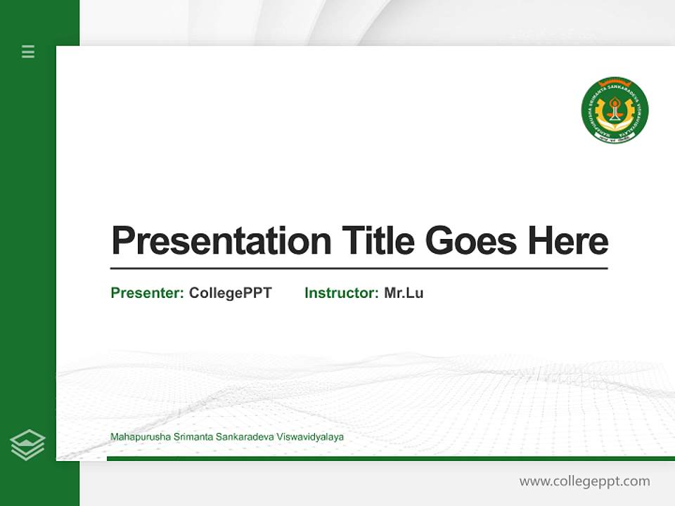 Mahapurusha Srimanta Sankaradeva Viswavidyalaya Thesis Proposal/Graduation Defense PPT Template4:3 ratio PPT effect preview image5