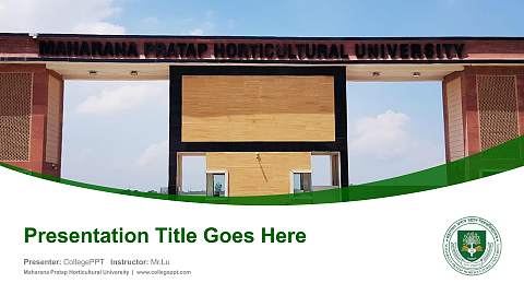 Maharana Pratap Horticultural University Course/Courseware Creation PPT Template