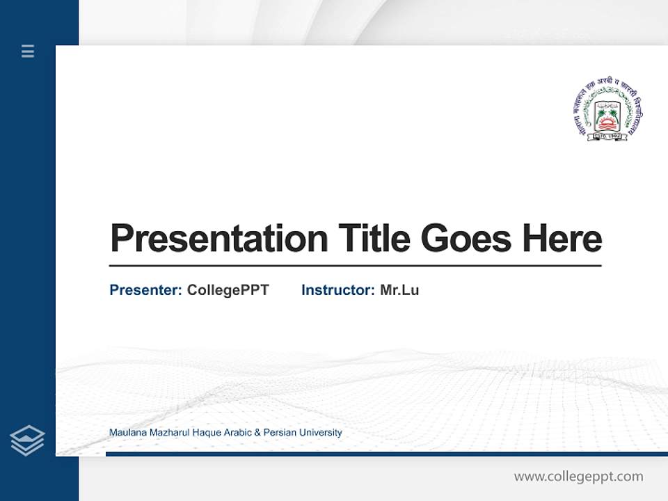 Maulana Mazharul Haque Arabic & Persian University Thesis Proposal/Graduation Defense PPT Template4:3 ratio PPT effect preview image5