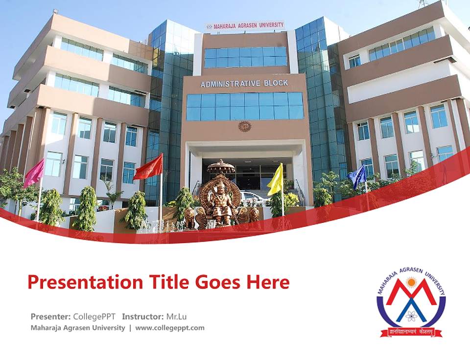 Maharaja Agrasen University Course/Courseware Creation PPT Template4:3 ratio PPT effect preview image5