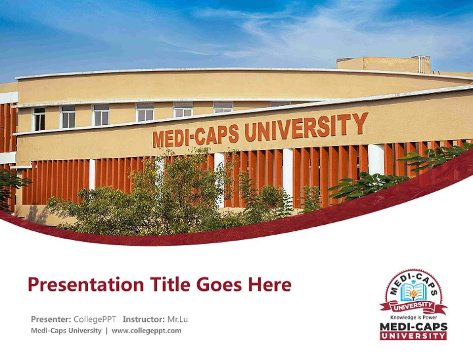 Medi-Caps University Course/Courseware Creation PPT Template4:3 ratio PPT effect preview image5