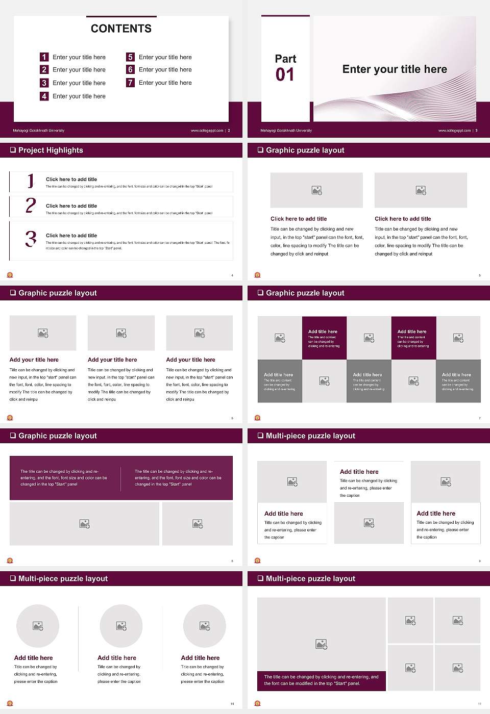 Mahayogi Gorakhnath University General PPT Template16:9 ratio PPT effect preview image2