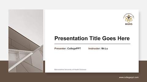Maharashtra University of Health Sciences General PPT Template