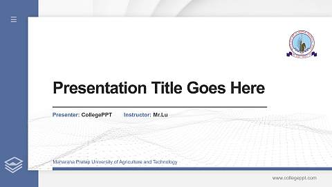 Maharana Pratap University of Agriculture and Technology Thesis Proposal/Graduation Defense PPT Template