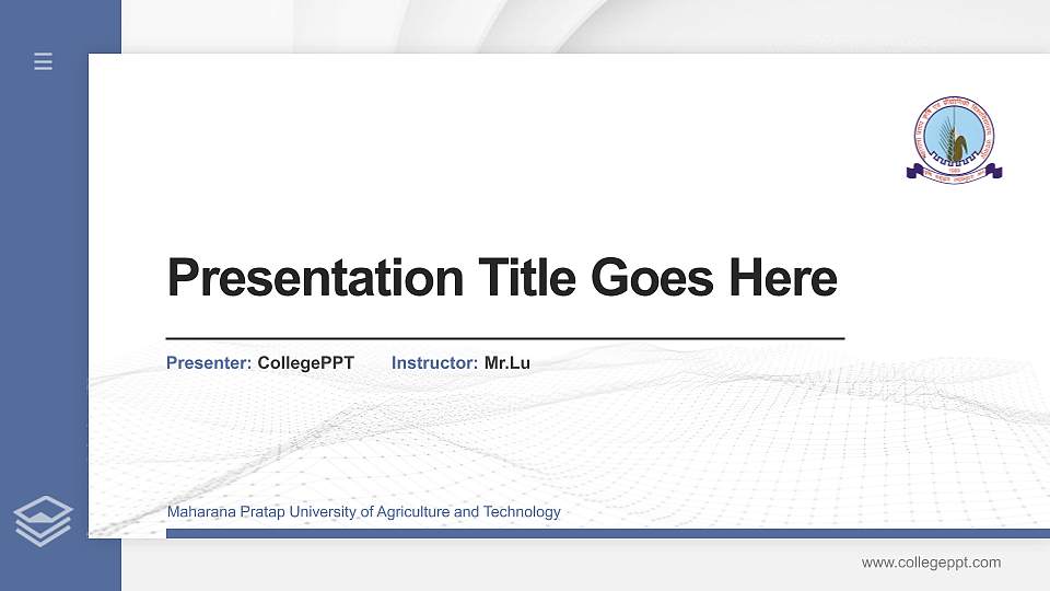 Maharana Pratap University of Agriculture and Technology Thesis Proposal/Graduation Defense PPT Template16:9 ratio PPT effect preview image