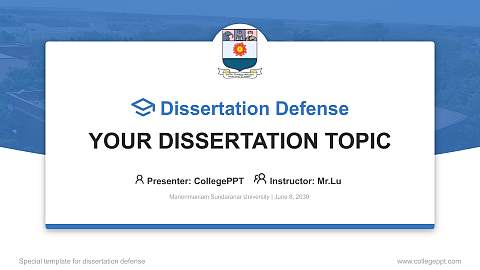 Manonmaniam Sundaranar University Graduation Thesis Defense PPT Template