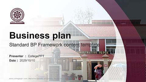 Mahatma Gandhi University, Kottayam Competition/Entrepreneurship Contest PPT Template