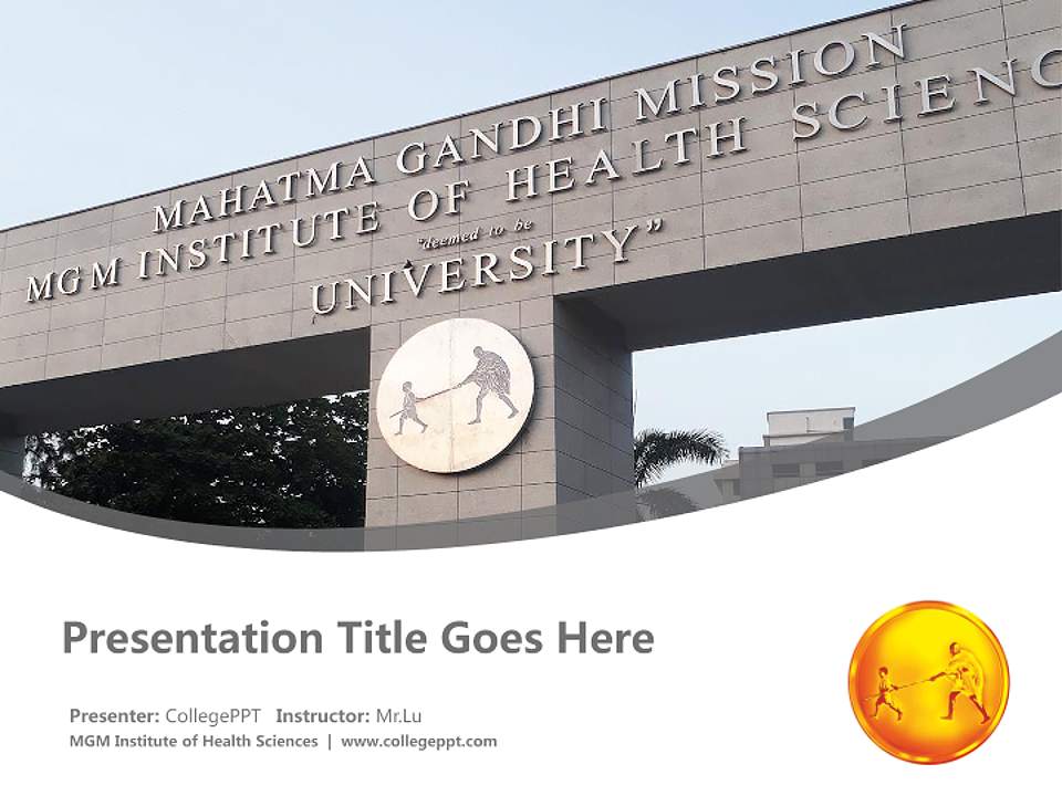 MGM Institute of Health Sciences Course/Courseware Creation PPT Template4:3 ratio PPT effect preview image5