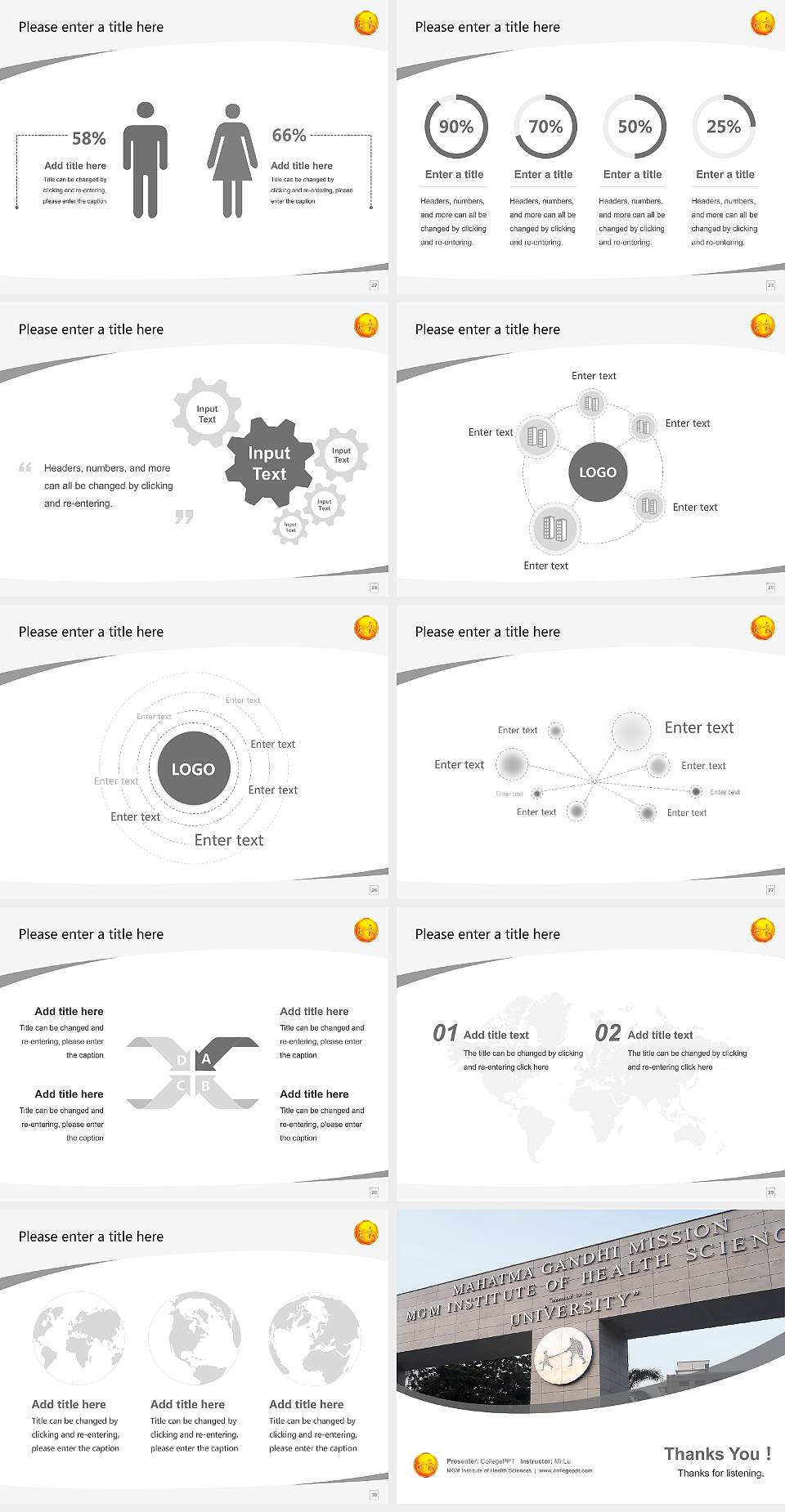 MGM Institute of Health Sciences Course/Courseware Creation PPT Template4:3 ratio PPT effect preview image4