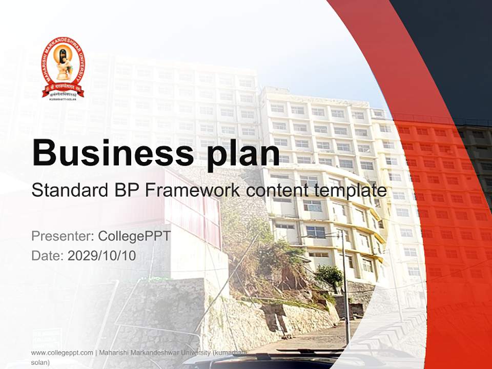 Maharishi Markandeshwar University (kumarhatti solan) Competition/Entrepreneurship Contest PPT Template4:3 ratio PPT effect preview image9