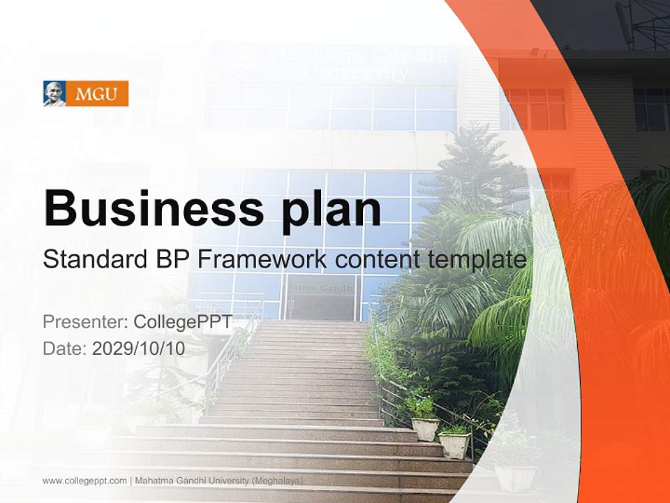 Mahatma Gandhi University (Meghalaya) Competition/Entrepreneurship Contest PPT Template4:3 ratio PPT effect preview image9
