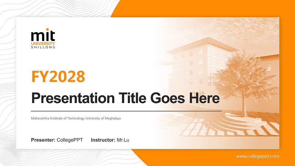 Maharashtra Institute of Technology University of Meghalaya Academic Presentation/Research Findings Report PPT Template16:9 ratio PPT effect preview image