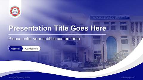 Maharaja Surajmal Brij University Lecture Sharing and Networking Event PPT Template