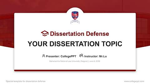 Maharashtra National Law University (Nagpur) Graduation Thesis Defense PPT Template