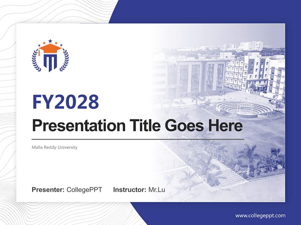 Malla Reddy University Academic Presentation/Research Findings Report PPT Template4:3 ratio PPT effect preview image5