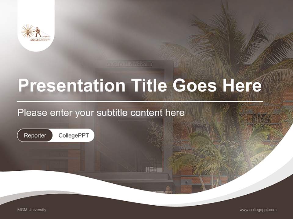 MGM University Lecture Sharing and Networking Event PPT Template4:3 ratio PPT effect preview image4