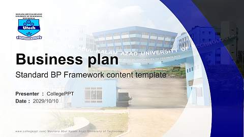 Maulana Abul Kalam Azad University of Technology Competition/Entrepreneurship Contest PPT Template