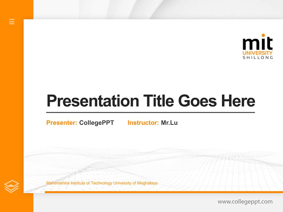 Maharashtra Institute of Technology University of Meghalaya Thesis Proposal/Graduation Defense PPT Template4:3 ratio PPT effect preview image5