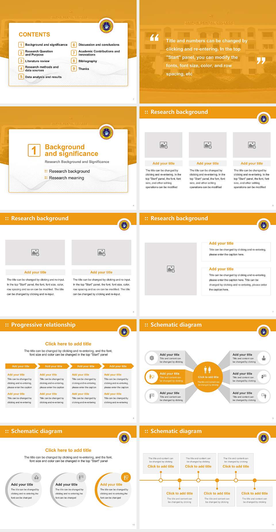 Maharaj Vinayak Global University Graduation Thesis Defense PPT Template4:3 ratio PPT effect preview image2