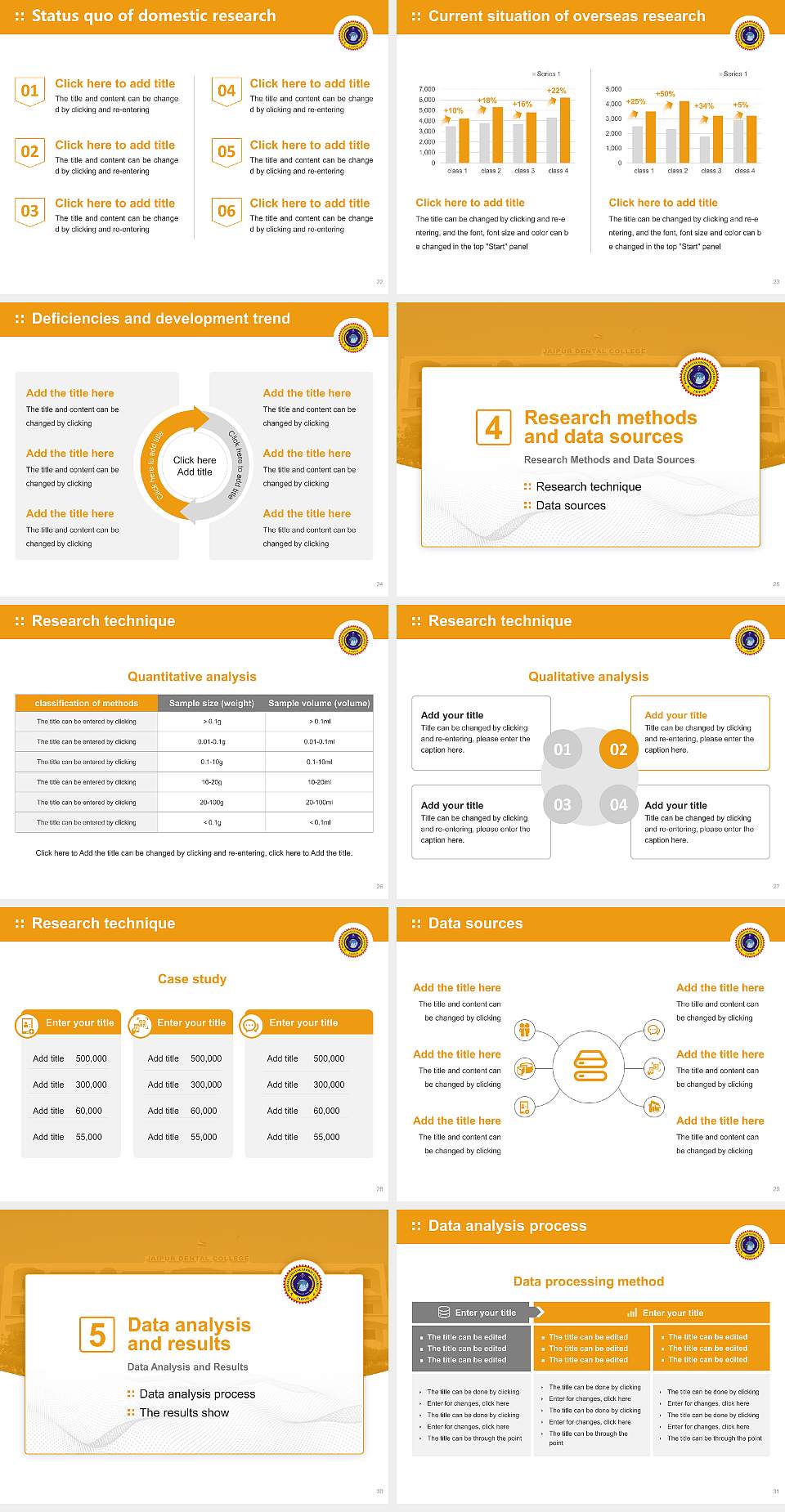 Maharaj Vinayak Global University Graduation Thesis Defense PPT Template4:3 ratio PPT effect preview image4