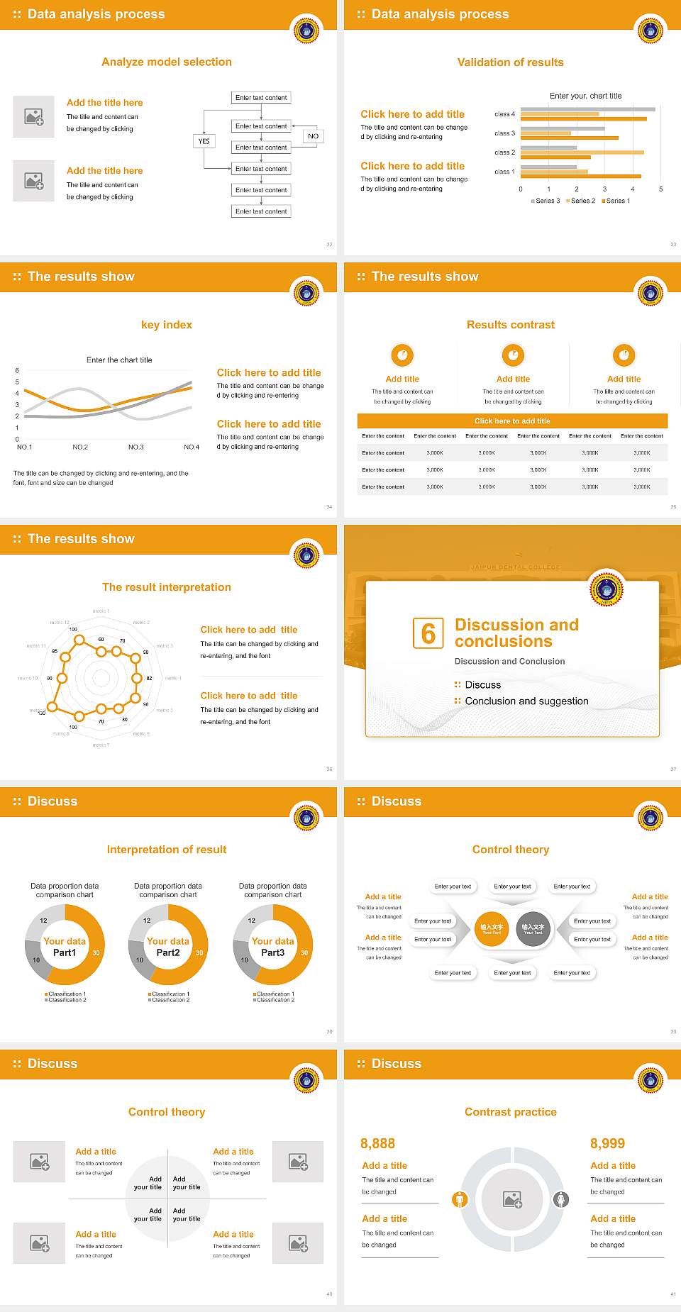 Maharaj Vinayak Global University Graduation Thesis Defense PPT Template4:3 ratio PPT effect preview image5