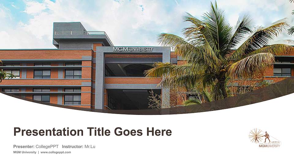 MGM University Course/Courseware Creation PPT Template16:9 ratio PPT effect preview image