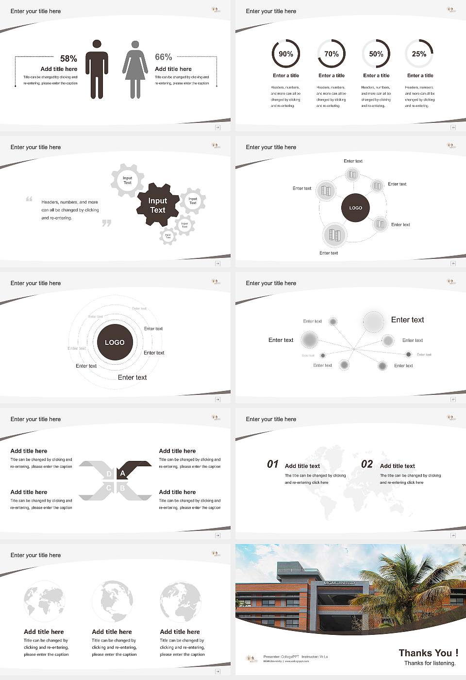 MGM University Course/Courseware Creation PPT Template16:9 ratio PPT effect preview image4
