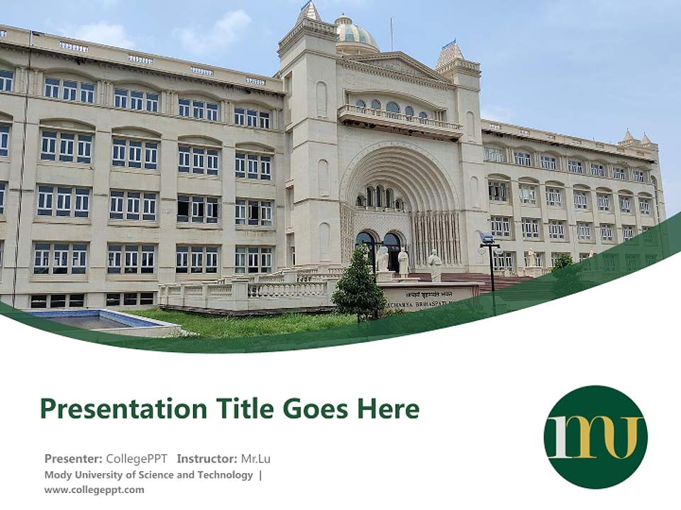 Mody University of Science and Technology Course/Courseware Creation PPT Template4:3 ratio PPT effect preview image5
