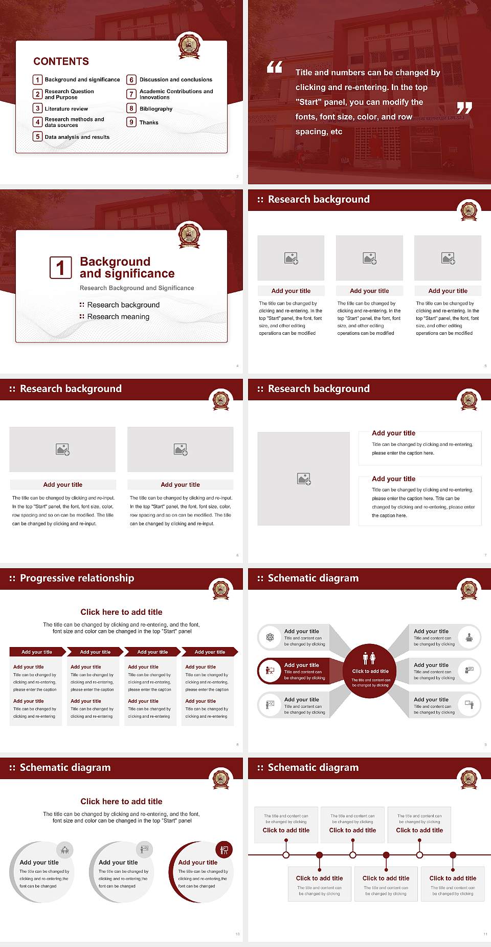 Maharaja Chhatrasal Bundelkhand University Graduation Thesis Defense PPT Template4:3 ratio PPT effect preview image2
