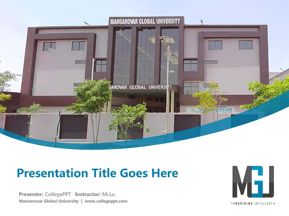 Mansarovar Global University Course/Courseware Creation PPT Template4:3 ratio PPT effect preview image5