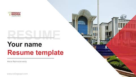 Manav Rachna University Resume PPT Template
